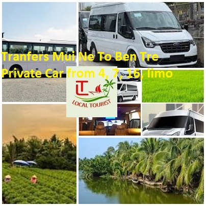 Tranfers Mui Ne To Ben Tre Private Car From 4, 7, 16, Limo