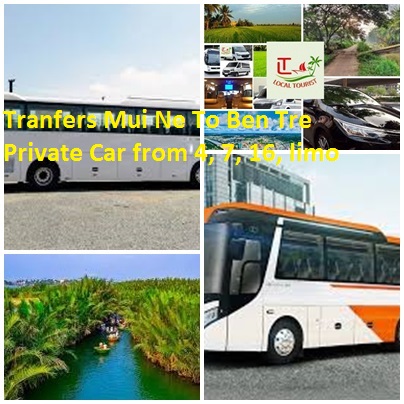 Tranfers Mui Ne To Ben Tre Private Car From 4, 7, 16, Limo
