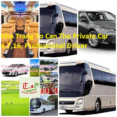 Nha Trang To Can Tho Private Car 4,7,16, Professional Driver Nha Trang To Can Tho Private Car 4,7,16, Professional Driver