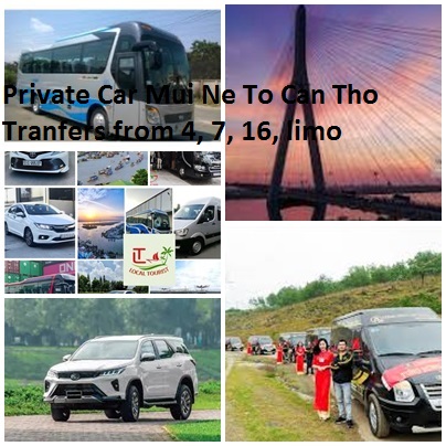 Private Car Mui Ne To Can Tho Tranfers from 4, 7, 16, limo Private Car Mui Ne To Can Tho Tranfers From 4, 7, 16, Limo