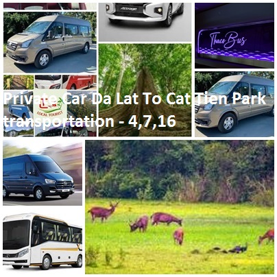 Private Car Da Lat To Cat Tien Park transportation - 4,7,16 Private Car Da Lat To Cat Tien Park Transportation 4,7,16