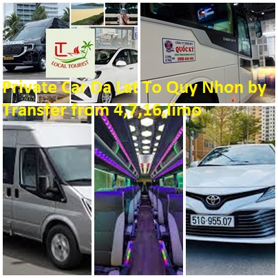 Private Car Da Lat To Quy Nhon By Transfer From 4,7,16,limo