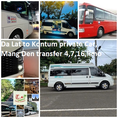Da Lat To Kontum Private Car, Mang Den Transfer 4,7,16,limo