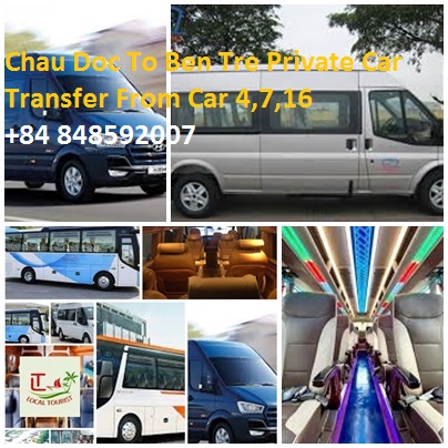 Chau Doc To Ben Tre Private Car Transfer From Car 4,7,16