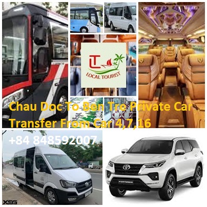 Chau Doc To Ben Tre Private Car Transfer From Car 4,7,16
