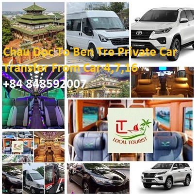 Chau Doc To Ben Tre Private Car Transfer From Car 4,7,16