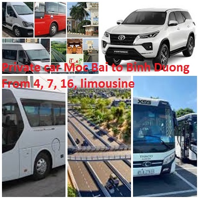 Private car Moc Bai to Binh Duong From 4, 7, 16, limousine Private Car Moc Bai To Binh Duong From 4, 7, 16, Limousine