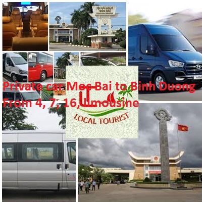 Private car Moc Bai to Binh Duong From 4, 7, 16, limousine Private Car Moc Bai To Binh Duong From 4, 7, 16, Limousine
