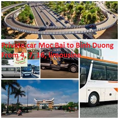 Private car Moc Bai to Binh Duong From 4, 7, 16, limousine Private Car Moc Bai To Binh Duong From 4, 7, 16, Limousine