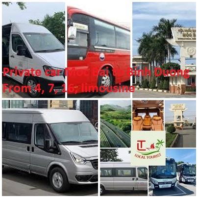 Private car Moc Bai to Binh Duong From 4, 7, 16, limousine Private Car Moc Bai To Binh Duong From 4, 7, 16, Limousine