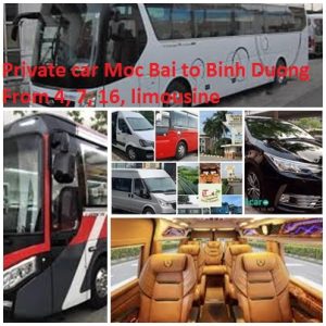 Private Car Moc Bai To Binh Duong From 4, 7, 16, Limousine