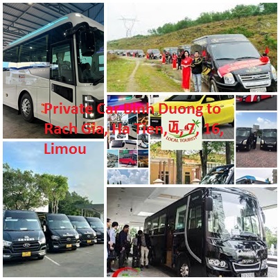 Private Car Binh Duong To Rach Gia, Ha Tien, 4, 7, 16, Limou