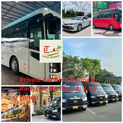 Private Car Binh Duong To Rach Gia, Ha Tien, 4, 7, 16, Limou