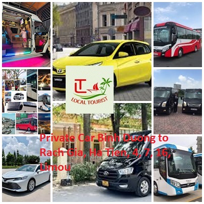 Private Car Binh Duong To Rach Gia, Ha Tien, 4, 7, 16, Limou