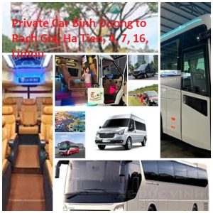Private Car Binh Duong To Rach Gia, Ha Tien, 4, 7, 16, Limou