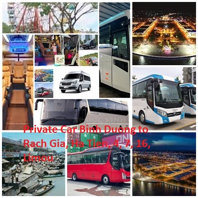 Private Car Binh Duong To Rach Gia, Ha Tien, 4, 7, 16, Limou