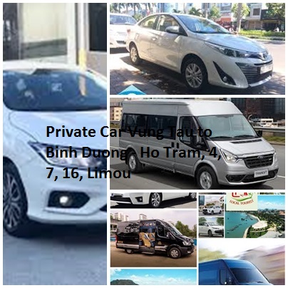 Private Car Vung Tau To Binh Duong Ho Tram, 4, 7, 16, Limou