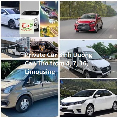 Private Car Binh Duong Can Tho From 4, 7, 16, Limousine