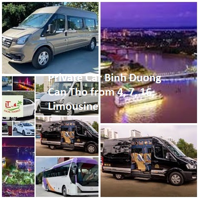 Private Car Binh Duong Can Tho From 4, 7, 16, Limousine