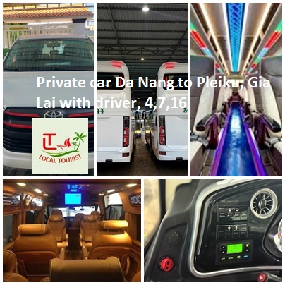 Private Car Da Nang To Pleiku, Gia Lai With Driver, 4,7,16