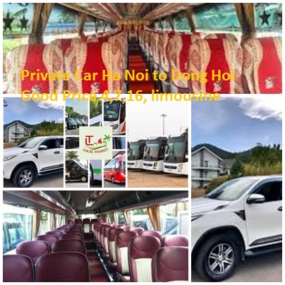 Private Car Ha Noi To Dong Hoi Good Price 4,7,16, Limousine