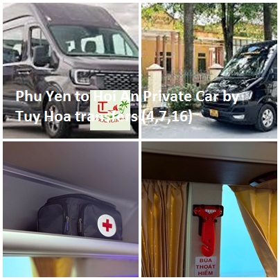 Phu Yen to Hoi An Private Car by Tuy Hoa transfers (4,7,16) Phu Yen To Hoi An Private Car By Tuy Hoa Transfers (4,7,16)