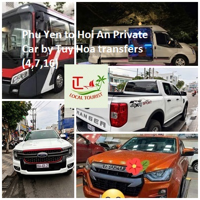 Phu Yen to Hoi An Private Car by Tuy Hoa transfers (4,7,16) Phu Yen To Hoi An Private Car By Tuy Hoa Transfers (4,7,16)