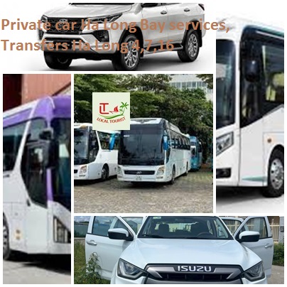 Private car Ha Long Bay services, Transfers Ha Long 4,7,16 Private Car Ha Long Bay Services, Transfers Ha Long 4,7,16