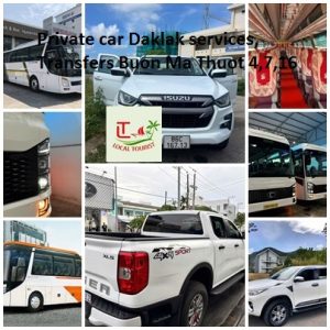 Private Car Daklak Services, Transfers Buon Ma Thuot 4,7,16