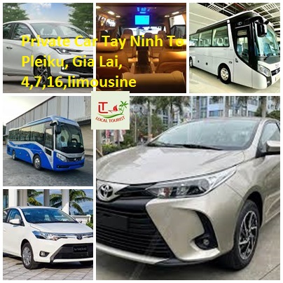 Private Car Tay Ninh To Pleiku, Gia Lai, 4,7,16,limousine