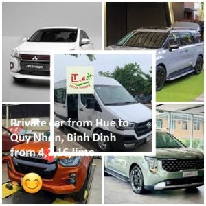 Private Car From Hue To Quy Nhon, Binh Dinh From 4,7,16,limo