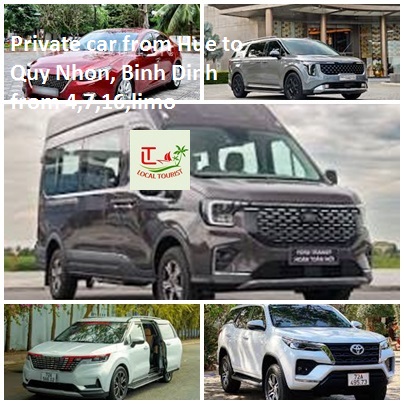 Private car from Hue to Quy Nhon, Binh Dinh from 4,7,16,limo Private Car From Hue To Quy Nhon, Binh Dinh From 4,7,16,limo