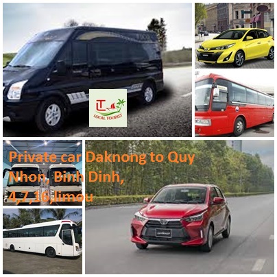 Private Car Daknong To Quy Nhon, Binh Dinh, 4,7,16,limou