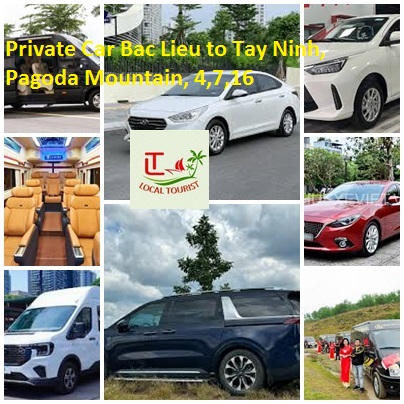Private Car Bac Lieu To Tay Ninh, Pagoda Mountain, 4,7,16