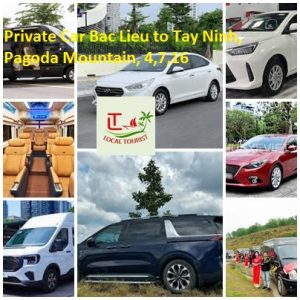 Private Car Bac Lieu To Tay Ninh, Pagoda Mountain, 4,7,16