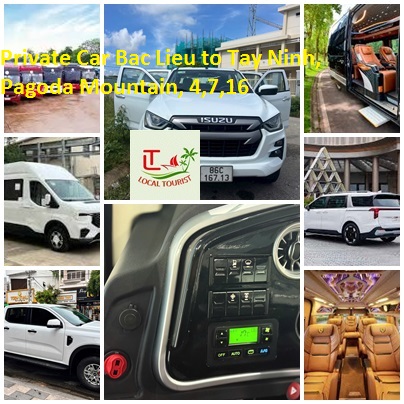 Private Car Bac Lieu To Tay Ninh, Pagoda Mountain, 4,7,16